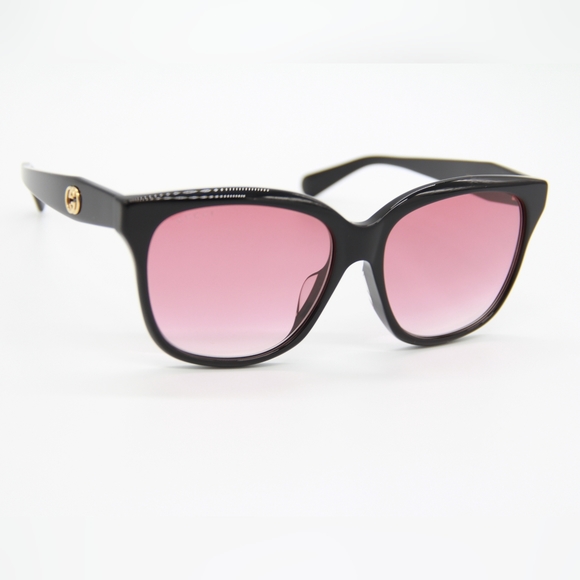 NEW GUCCI GG0800SA 002 BLACK RED CAT EYE SUNGLASSES GUCCI - Picture 8 of 13